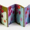 "Cross Pollination" - Felted wool accordian fold book, a collaboration with fiber artist Elizabeth Tuttle.