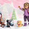 "Sledding with Pets" - Paper set made for American Girl Holiday Catalog